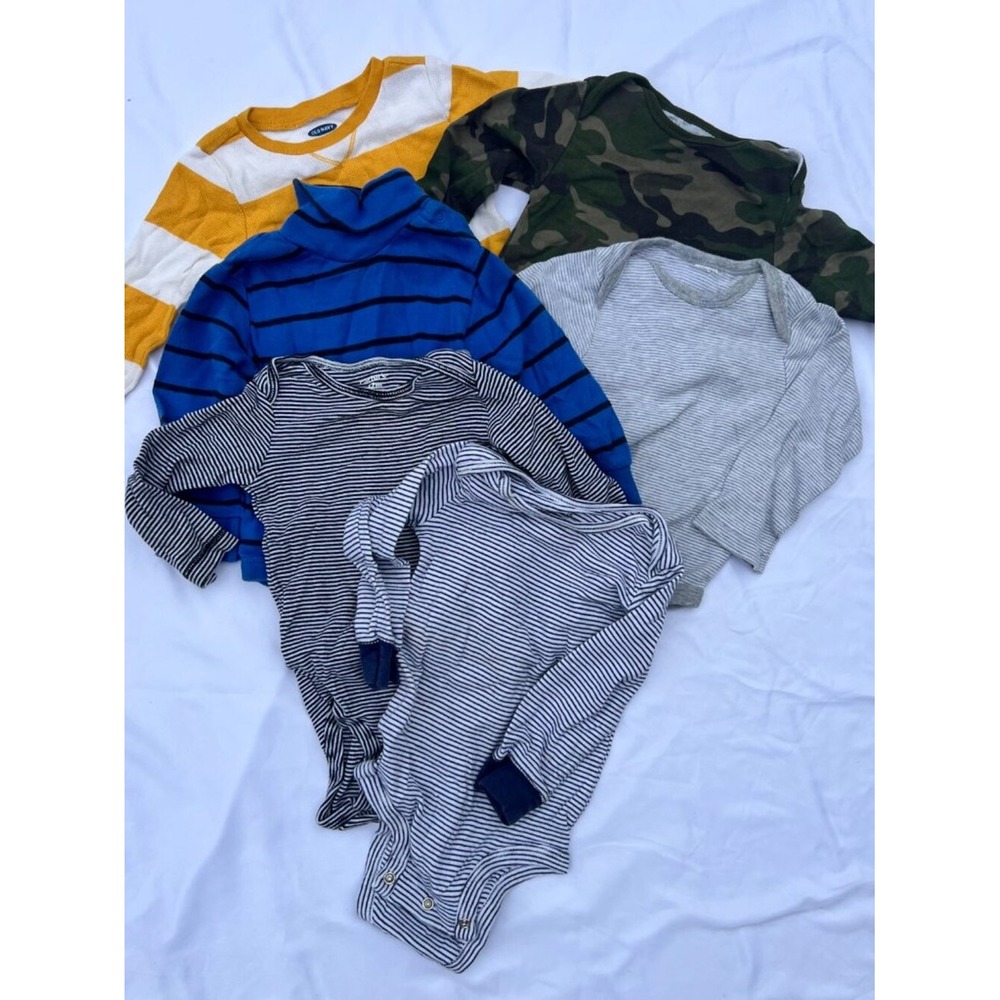 Boys 12M‎ Long Sleeve TShirt Lot of 6 — Old Navy Carter's Children's Place — GUC